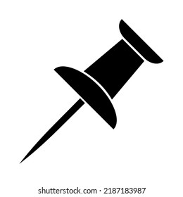 pushpin icon on white background