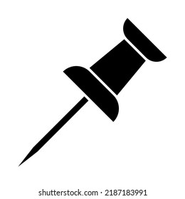 pushpin icon on white background