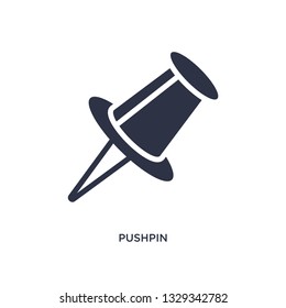 pushpin icon. Simple element illustration from education concept. pushpin editable symbol design on white background. Can be use for web and mobile.