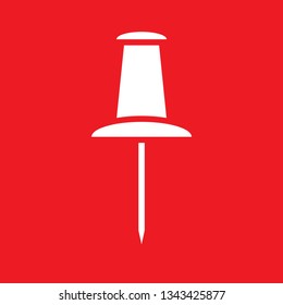 pushpin icon, stock vector illustration, EPS10.