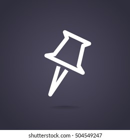 Pushpin icon Vector.