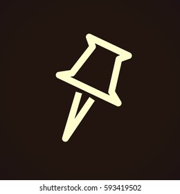 Pushpin icon Vector.