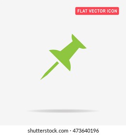 Pushpin icon. Vector concept illustration for design.