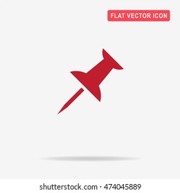Pushpin icon. Vector concept illustration for design.