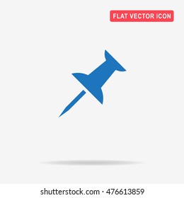 Pushpin icon. Vector concept illustration for design.