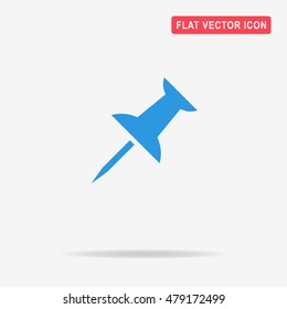 Pushpin icon. Vector concept illustration for design.