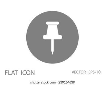 Pushpin icon, vector illustration