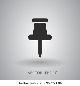 Pushpin icon, vector illustration