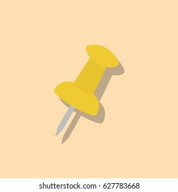 Pushpin icon, vector illustration design. Education objects collection.