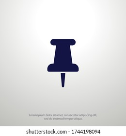 pushpin icon. Vector illustration EPS 10.