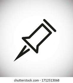 Pushpin-Icon-Vektorillustration, Abbildung EPS10. Pin-Symbol. Symbol für Bürokonzept
