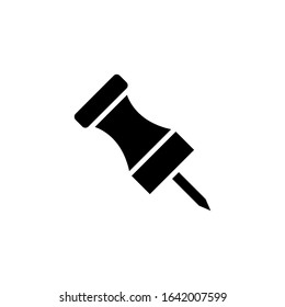 Pushpin icon vector on white background