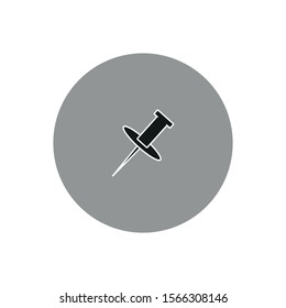 pushpin icon vector with simple shapes