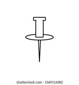 pushpin icon vector with simple shapes