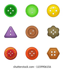 Pushpin icons set. Cartoon set of 9 pushpin vector icons for web isolated on white background