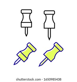 Plantilla de ilustración vectorial de iconos de empuje