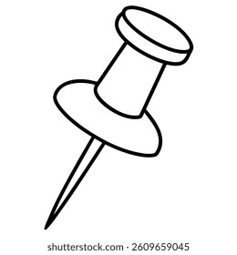 pushpin isolated on a white background