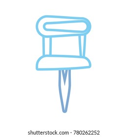 Pushpin isolated symbol