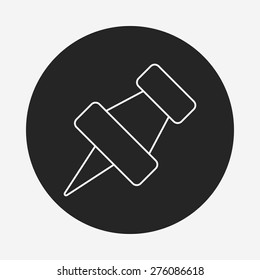 pushpin line icon