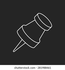 pushpin line icon
