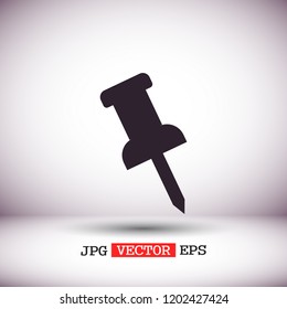 Pushpin line vector