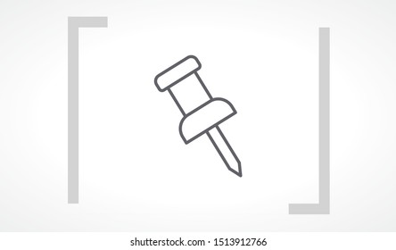Pushpin line vector. lorem ipsum Flat Design JPG