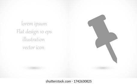 Pushpin line vector. lorem ipsum Flat Design JPG