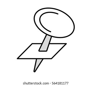 pushpin map school outline vector illustration 10