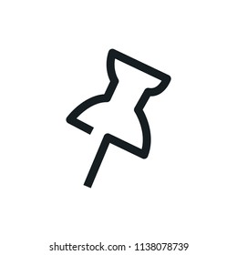 Pushpin Modern Simple Outline Vector Icon