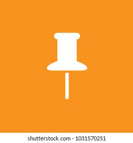 Pushpin, needle icon, stock vector, eps10.