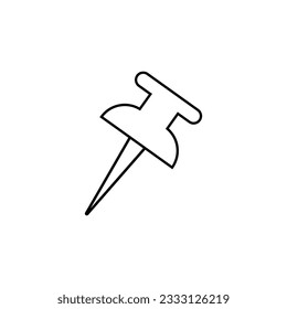 Pushpin On White Background For Graphic And Web Design. Simple vector sign. Internet concept symbol for website button or mobile app