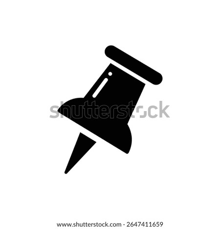 Pushpin pointing down icon representing location marker or pinning