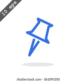 Pushpin vector icon