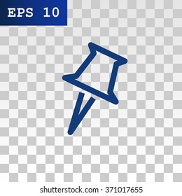 Pushpin vector icon