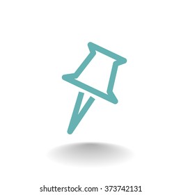 Pushpin vector icon
