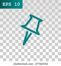 Pushpin vector icon