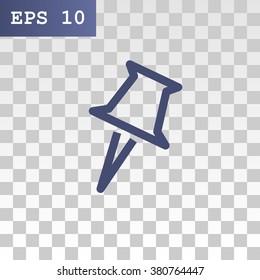 Pushpin vector icon