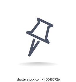 Pushpin vector icon