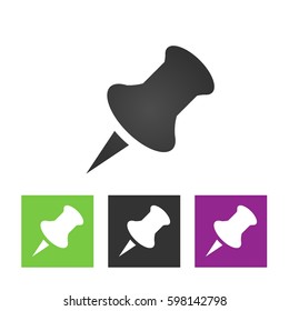 Pushpin vector icon