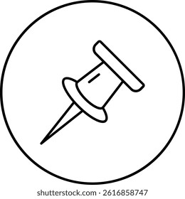 Pushpin vector icon. Can be used for printing, mobile and web applications.