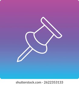 Icono de Vector Pushpin. Se puede utilizar para aplicaciones de impresión, móviles y de Web.