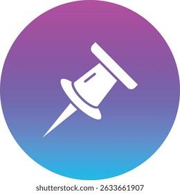 Pushpin vector icon. Can be used for printing, mobile and web applications.