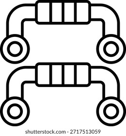 Icono de Vector de barras de empuje. Se puede utilizar para aplicaciones de impresión, móviles y de Web.