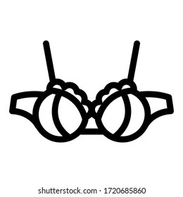 Setze das BH-Symbol hoch. Outline-Auftrieb BH-Vektorsymbol für Webdesign einzeln auf weißem Hintergrund