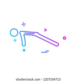 Pushup icon design vector