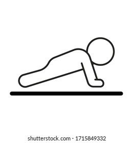 pushups exercises vector illustration symbol,human,healthy lifestyle