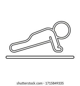 pushups exercises vector illustration symbol,human,healthy lifestyle