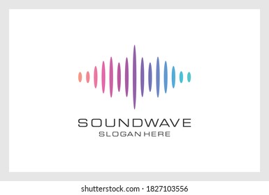 pusle logo design premium vector. logo can be used for music, multimedia, audio, aqualizer, recording, nightclub, dj, disco, store.
