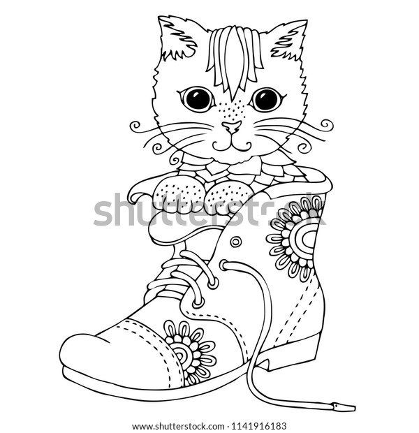 Image Vectorielle De Stock De Puss In Boot Chaton Dessine A