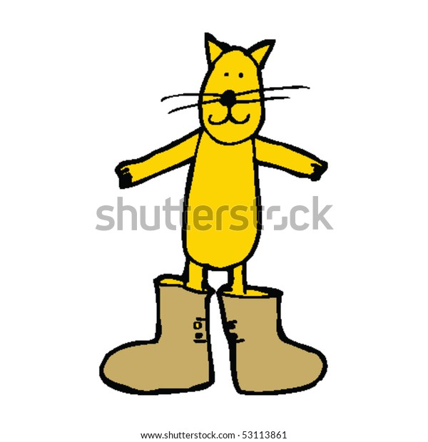 Puss Boots Drawing Stock Vector (Royalty Free) 53113861